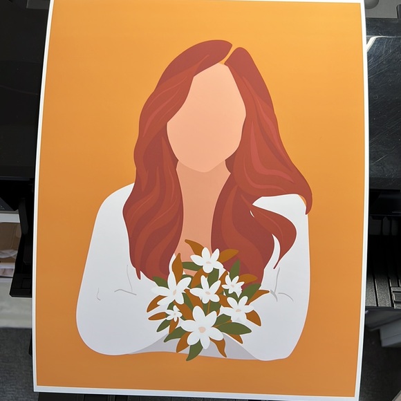 Wall Art Boho Woman Print Illustration Unframed - Picture 13 of 14